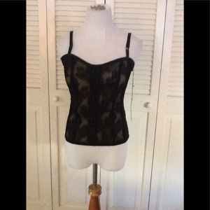 Women's NWT Black Lace Camisole Blouse